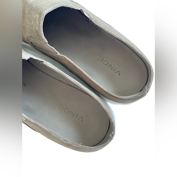 VINCE Genuine Leather Suede Slip-On‎ Flats Loafers Beige shoes 37 7 - Picture 6 of 7